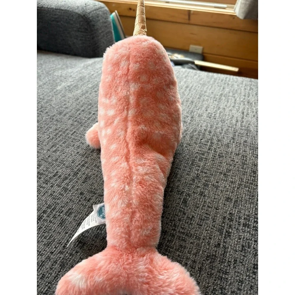 Mary Meyer Narwhal Coral White Sparkle‎ Horn Toy Kids Childrens Stuffed Animal